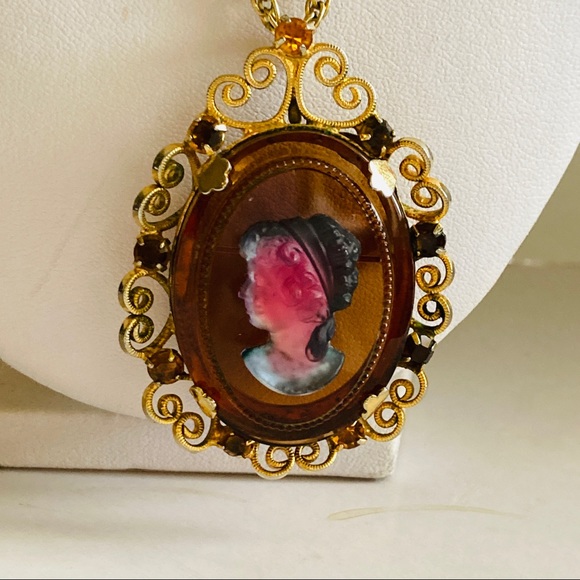 JULIANA for CELEBRITY CAMEO BROOCH-PENDANT - Picture 12 of 14